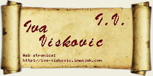 Iva Višković vizit kartica